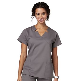 Women's Meta Labwear Notch Neck Short Sleeve Scrubs Top 15201