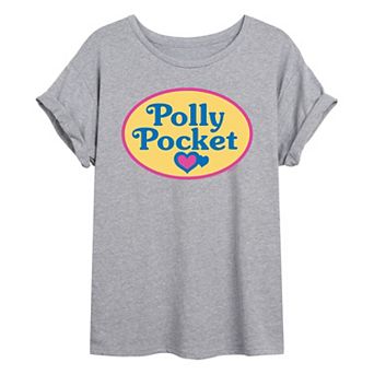 Juniors' Polly Pocket Logo Oversized Tee