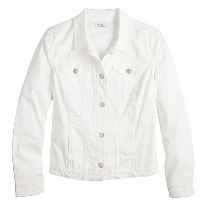 Jacket Sale Kohls White Denim Jacket Women's Croft Barrow® Button