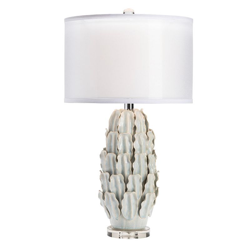 Montecito Ceramic and Crystal Table Lamp, Blue