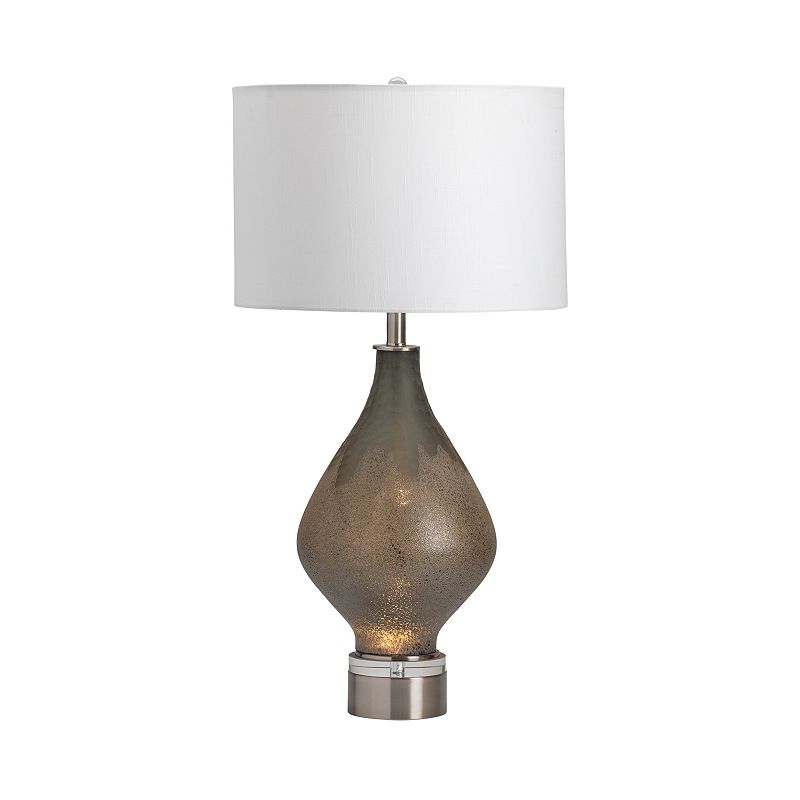 Watson Glass Table Lamp, Grey