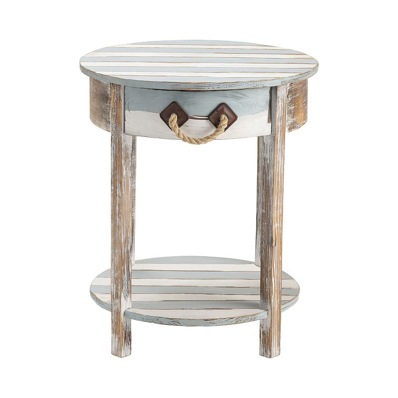 Nantucket One-Drawer Accent Table, Grey