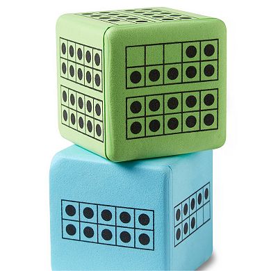 hand2mind Multiple Representation Foam Ten-Frame Dice, Set of 12 STEM Toy