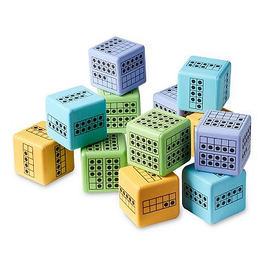 hand2mind Multiple Representation Foam Ten-Frame Dice, Set of 12 STEM Toy