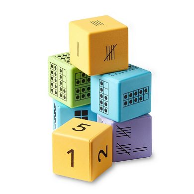 hand2mind Multiple Representation Foam Number Dice, Set of 16