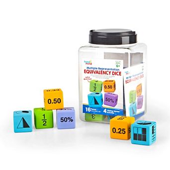 hand2mind Multiple Representation Foam Equivalency Dice, Set of 16
