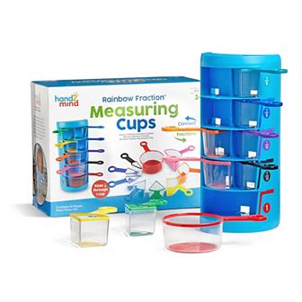 hand2mind Rainbow Fraction Measuring Cups, Set of 9