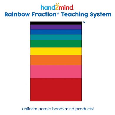 hand2mind Rainbow Fraction Measuring Cups, Set of 9
