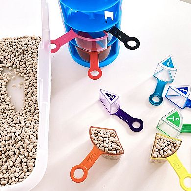 hand2mind Rainbow Fraction Measuring Cups, Set of 9
