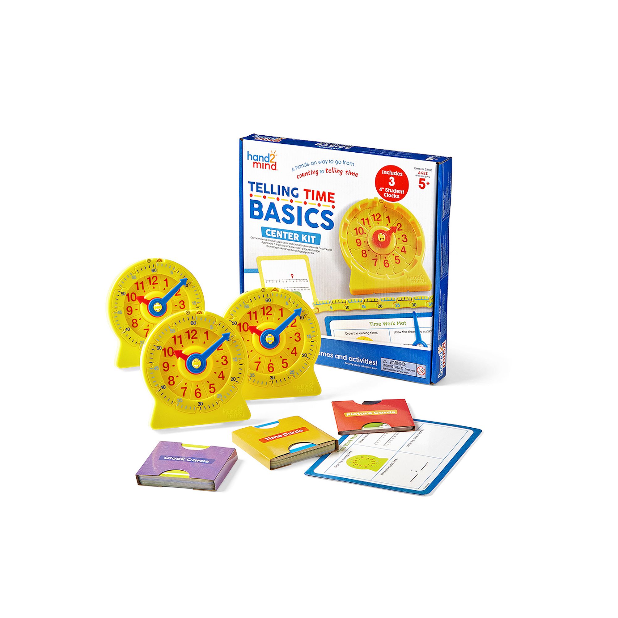 hand2mind Telling Time Basics Center Kit, Multi