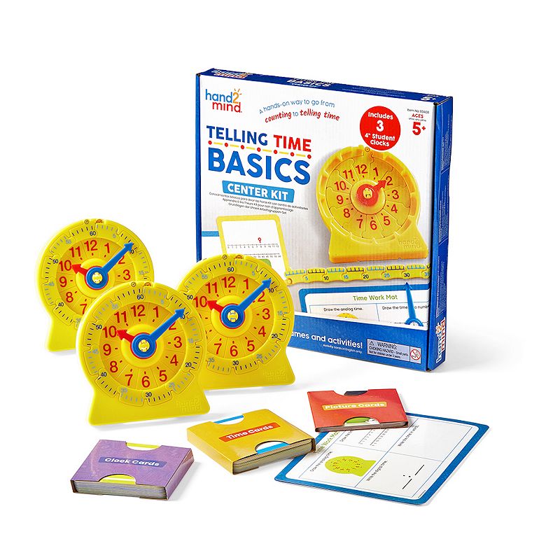 hand2mind Telling Time Basics Center Kit, Multicolor