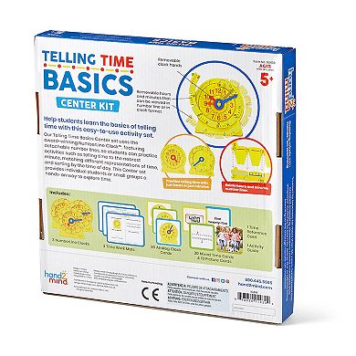 hand2mind Telling Time Basics Center Kit