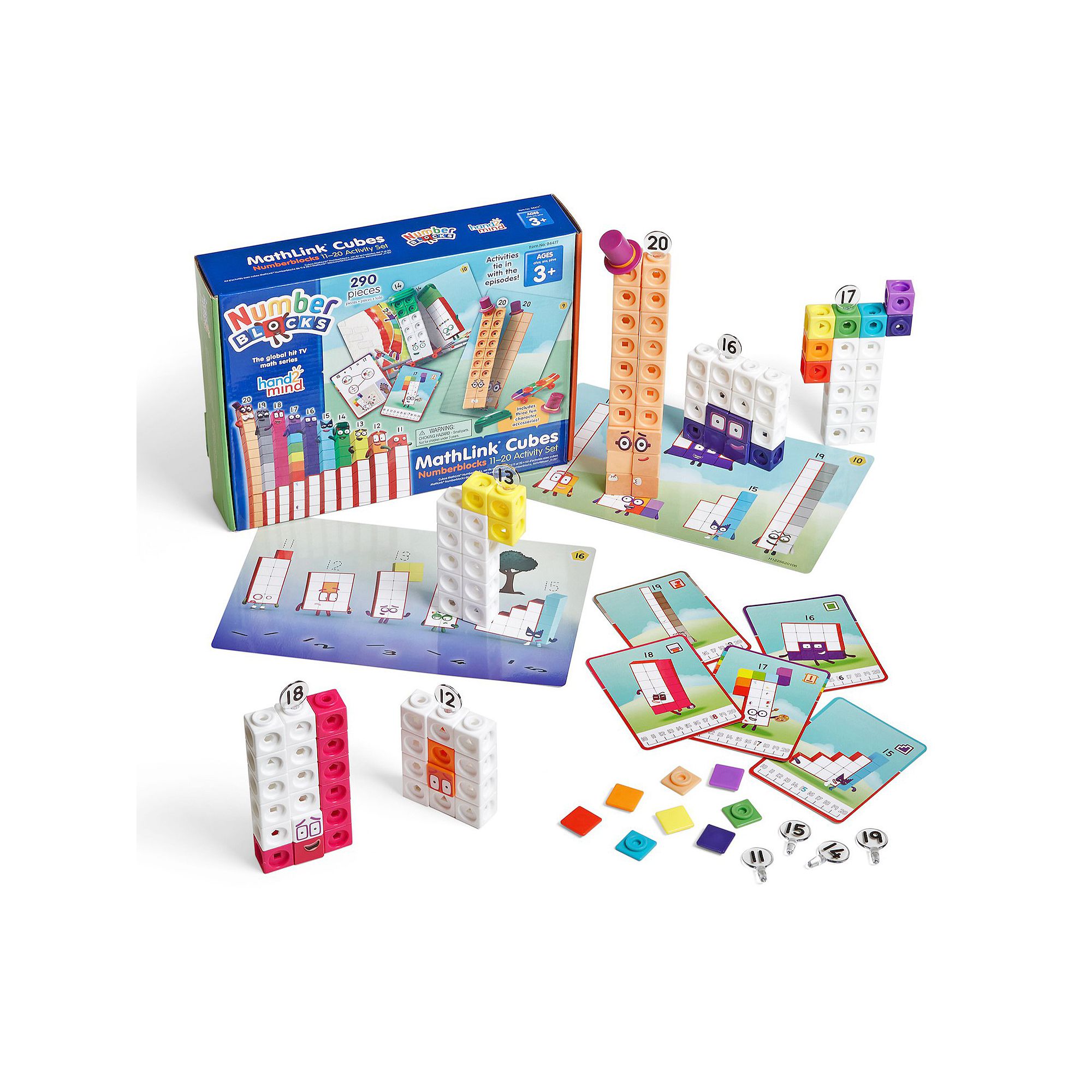hand2mind Numberblocks 11–20 Activity Set with MathLink Cubes, Multi
