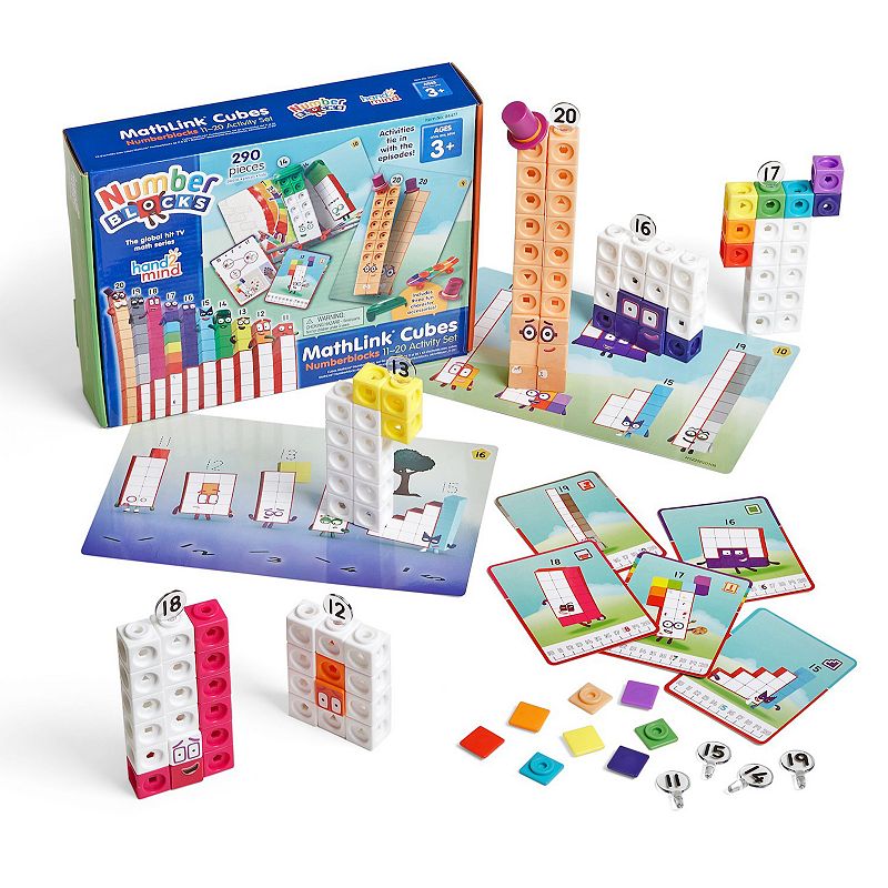 hand2mind Numberblocks MathLink Cubes 11-20 Activity Set  30 Numberblocks Activities Linked to TV Episodes