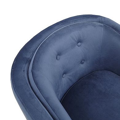 Madison Park Cora Velvet Button Tufted Upholstered Mid-Century Accent Chair