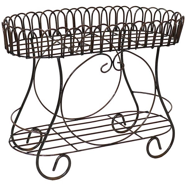 Sunnydaze HeavyDuty Long Farmhouse Metal Planter Stand