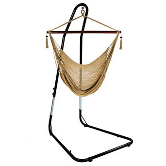 Sunnydaze Extra Large Hammock Chair with Adjustable Steel Stand