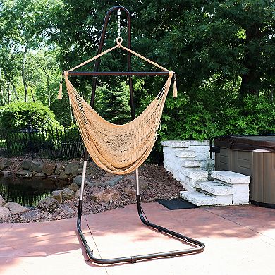 Sunnydaze Extra Large Hammock Chair with Adjustable Steel Stand