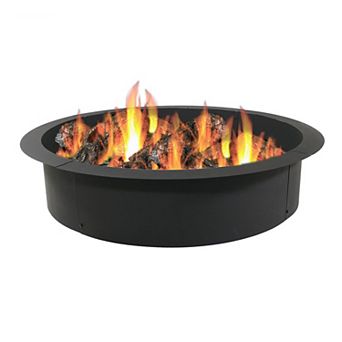Sunnydaze Heavy-Duty Steel Above/In-Ground Fire Pit Ring Insert
