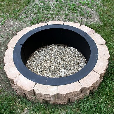 Sunnydaze 30 in Heavy-Duty Steel Above/In-Ground Fire Pit Ring Insert