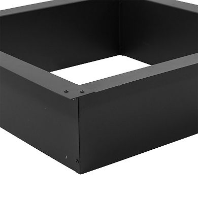 Sunnydaze 36 in Heavy-Duty Steel Above/In-Ground Square Fire Pit Rim Liner