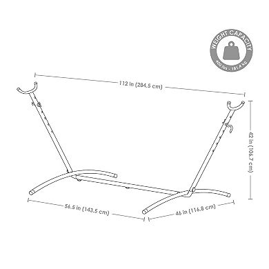 Sunnydaze Steel Hammock Stand with Carrying Case - 100 in