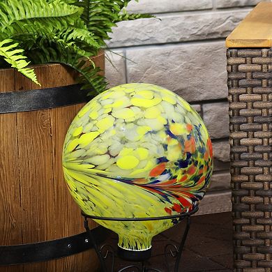 Sunnydaze 10" Glass Outdoor Gazing Ball Globe