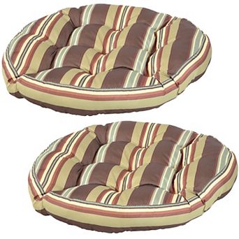 Sunnydaze Outdoor Round Polyester Floor Cushion - Set of 2