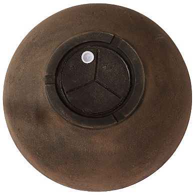 Sunnydaze 21 in Percival Round Polyresin Planter with UV-Resistance - Sable