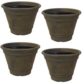 Sunnydaze 20 in Franklin Polyresin Planter with UV-Resistant Finish