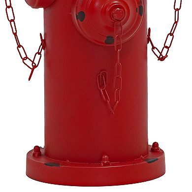 Sunnydaze Fire Hydrant Metal Outdoor Statue