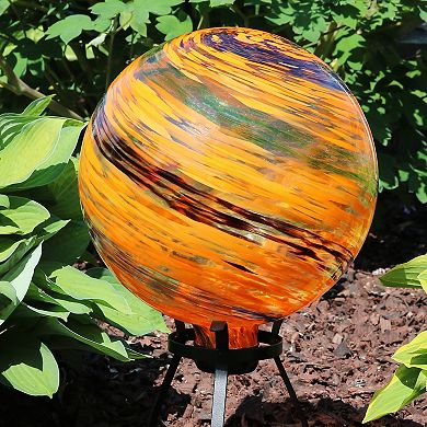 Sunnydaze Gazing Globe Glass Garden Ball - 10" Diameter