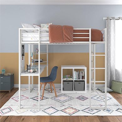 Atwater Living Alix Metal Loft Bed & Desk