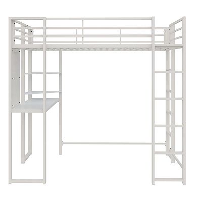 Atwater Living Alix Metal Loft Bed & Desk