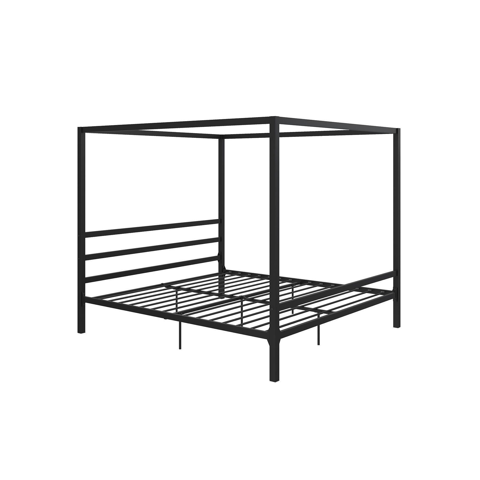 Atwater Living Cara Metal Canopy Bed, Black