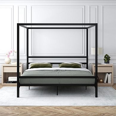 Atwater Living Cara Metal Canopy Bed