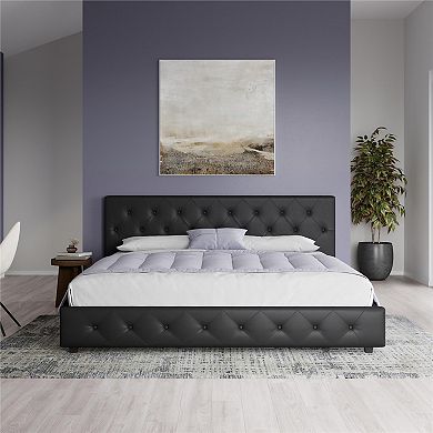 Atwater Living Dana Faux Leather Upholstered Bed with Storage