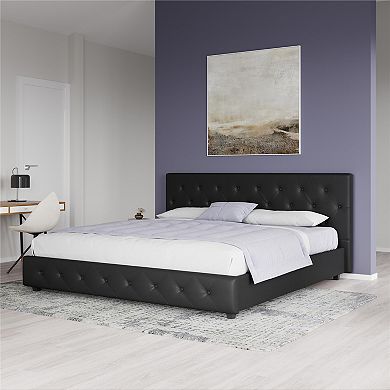 Atwater Living Dana Faux Leather Upholstered Bed with Storage