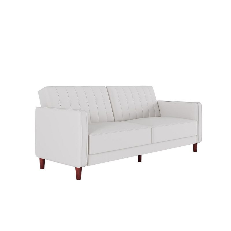 Atwater Living Lenna Tufted Transitional Futon, White