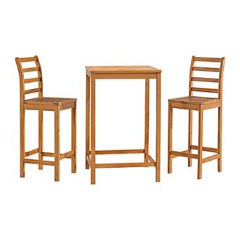 Alaterre Furniture Brandon Outdoor Bar Bistro Table & Stool 3 pc Set