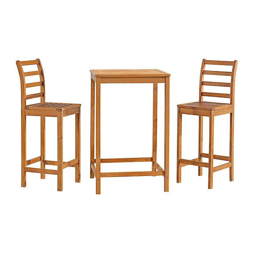 Alaterre outdoor bistro bar table and two stools set