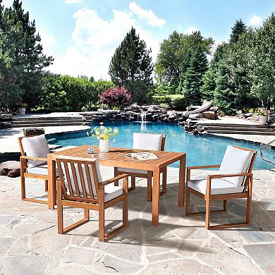 Alaterre Furniture Weston Outdoor Dining Table & Chair 5-piece Set