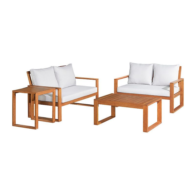 Alaterre Furniture Grafton Outdoor Benches, Coffee Table, & End Table 4-pie
