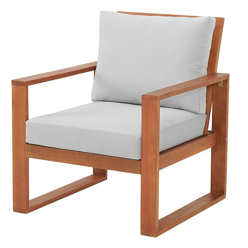 Alaterre Furniture Weston Outdoor Patio Chair, Brown