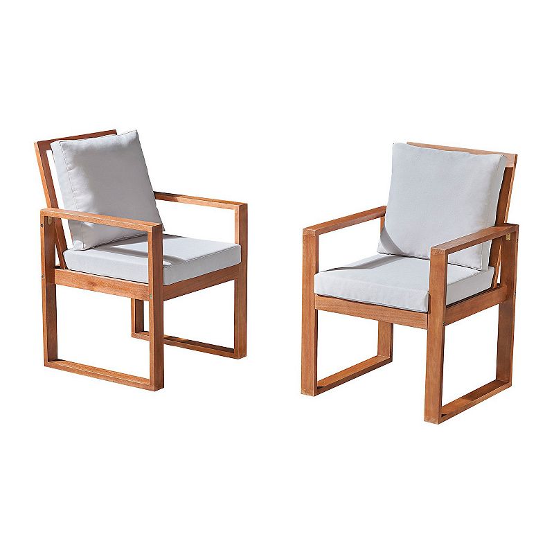 Alaterre Furniture Weston Outdoor Patio Chair 2-piece Set, Brown