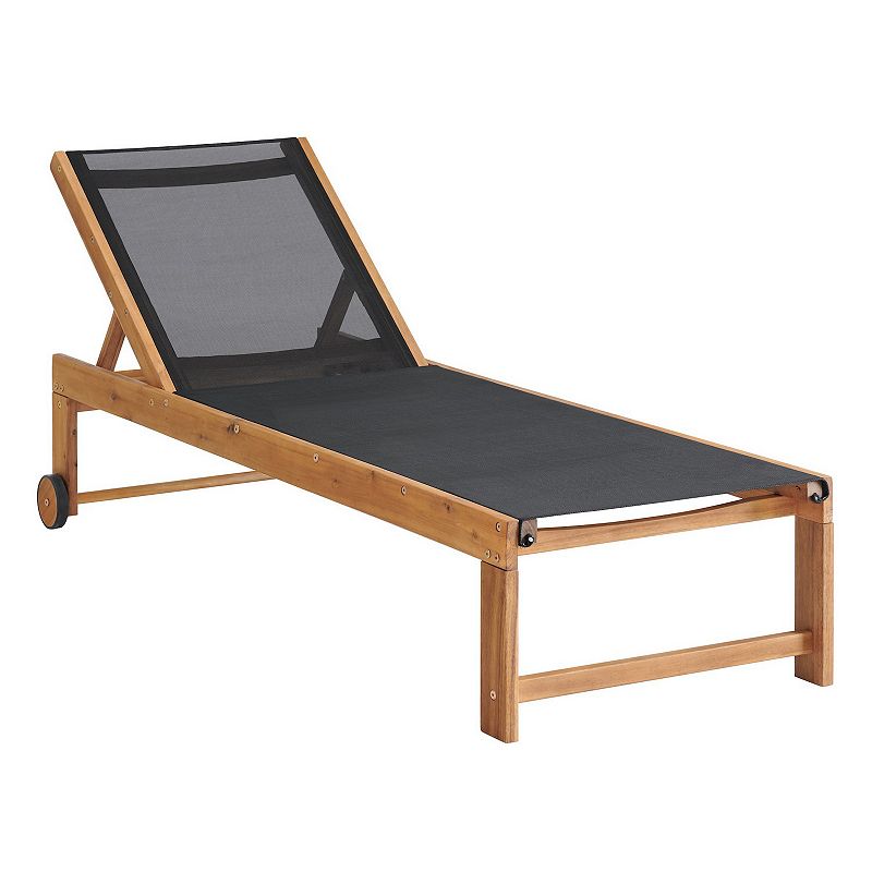 Alaterre Furniture Sunapee Mesh Outdoor Lounge Chair, Brown