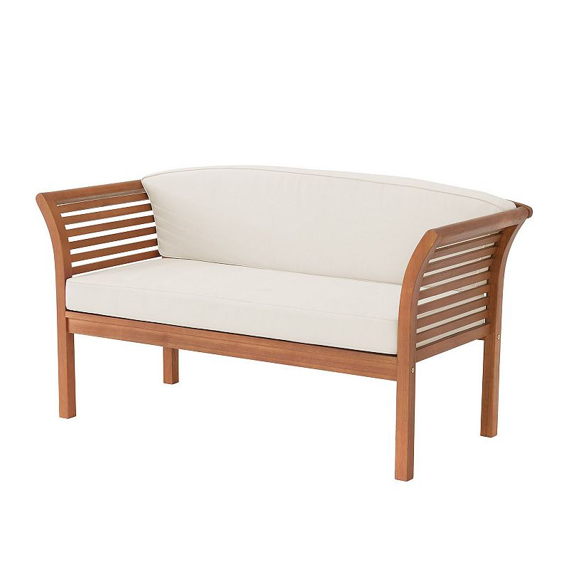 Alaterre Furniture Stamford Outdoor Patio Bench, Brown