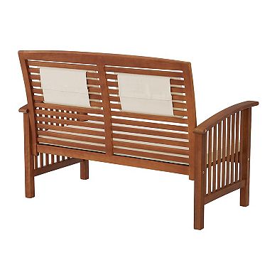 Alaterre Furniture Lyndon Outdoor Bench & Coffee Table 2-piece Set