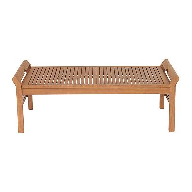 Alaterre Furniture Stamford Outdoor Bench, Chair & Coffee Table 4-piece Set