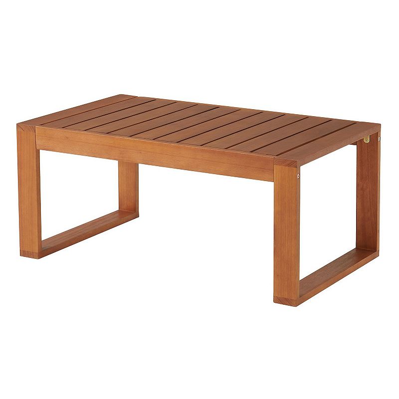 Alaterre Furniture Grafton Patio Coffee Table, Brown